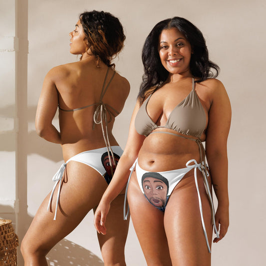 Ikaretadidier - All-over print recycled string bikini bottom